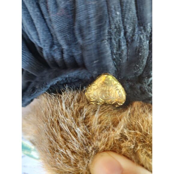 Bearington Teddy Bear Named Chanel Black Velvet Outfit Large 17 inch 1523 Tag - Picture 8 of 9